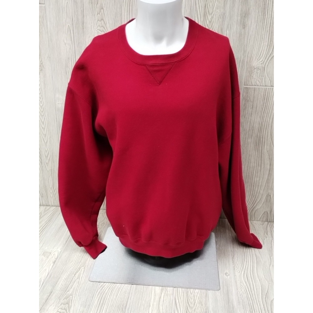 Vintage 90s Russell Athletic Sweatshirt Mens Large Red Long Sleeve Crewneck